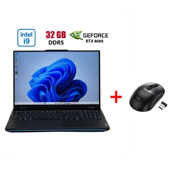 Ігровий ноутбук Lenovo Legion Pro 7 16IRX9H / 16.1" (2560x1600) IPS / Intel Core i9-14900HX (24 (32) ядра по 1.6 - 5.8 GHz) / 32 GB DDR5 / 960 GB SSD / nVidia GeForce RTX 4080, 12 GB GDDR6X, 192-bit / WebCam б/в + Подарунок Миша HOCO GM28