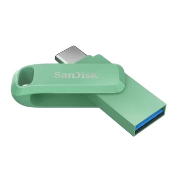 Флеш накопитель USB 256Gb Ultra Dual Go, Absinthe Green, Type-C/USB 3.2 Gen 1, до 400 МБ SanDisk (teh0029116)