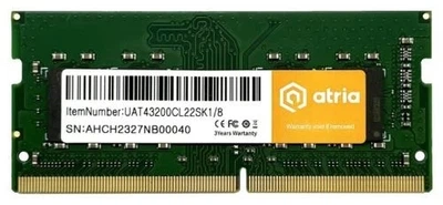 Память SO-DIMM, DDR4, 8Gb, 3200MHz Atria (teh0028113)