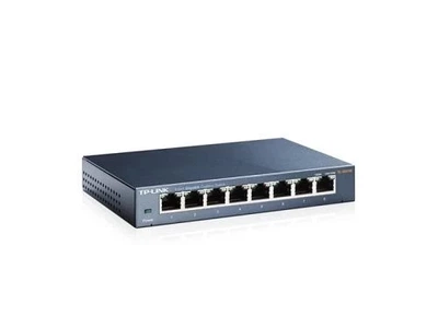 Коммутатор TL-SG108, 8x100/1000 Mb/s, металлический корпус, неуправляемый TP-Link (2000003492633)
