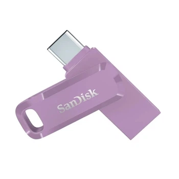 Флеш накопитель USB 256Gb Ultra Dual Go, Lavender, Type-C/USB 3.2 Gen 1, до 400 МБ/с (SDD SanDisk (teh0029146)