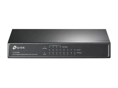 Коммутатор TL-SG1008P, 8x100/1000 Mb/s, PoE 65.2W, металлический корпус TP-Link (2000003492442)