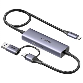 Видеокарта захвата UGREEN USB-C 2K 30Hz/1080p 60Hz с Power Delivery 100W
