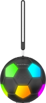 Портативная колонка MusicMate MM-SB40-B FootballWave 5W RGB Black (5904119287336)