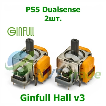Стик джойстик SONY Dualsense PS5 HALL Ginfull v3 2шт. (3D механизм аналога геймпада контроллера PlayStation 5)