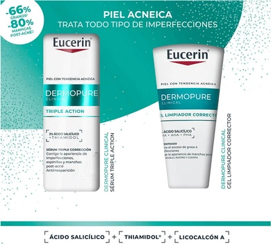 Zestaw do pielęgnacji twarzy Eucerin DermoPure Clinical Serum 40 ml + Żel do mycia twarzy 75 ml (4005800375026)