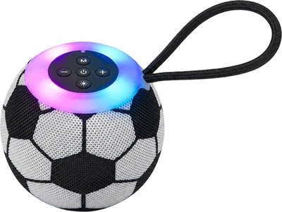 Портативная колонка MusicMate MM-SB30-B FootballBeat 5W RGB Black-White (5904119287459)