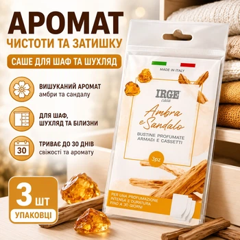 Ароматизатор для шкафа IRGE в пластинах Амбра и Сандал 3 шт