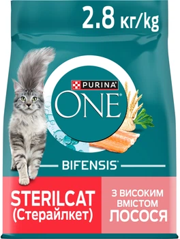 Сухий корм Purina One Sterilcat для дорослих кішок після стерилізації з лососем 2.8 кг (8445291934795)
