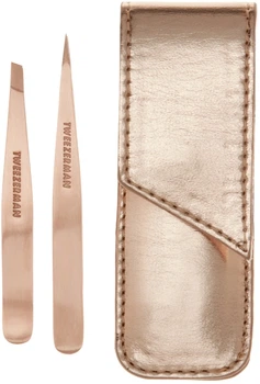Набір пінцетів Tweezerman Rose Gold Slant Tweezer + Point Tweezer 2 шт (38097016055)