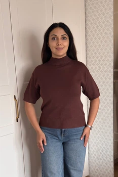 Светр INEDIT 10849 Brown ONE SIZE