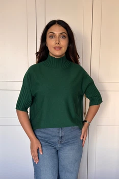 Светр INEDIT 10847 Dark-Green ONE SIZE