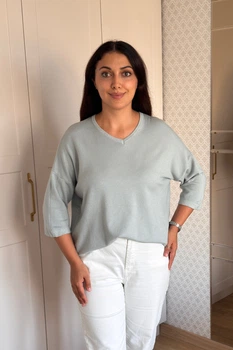 Светр INEDIT 10858 Light-Grey ONE SIZE