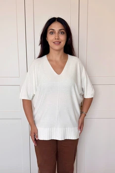 Светр INEDIT 10856 White ONE SIZE