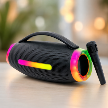 Колонка MS-3643BT-W / Колонка Bluetooth з мікрофоном / Акустика з RGB-підсвічуванням