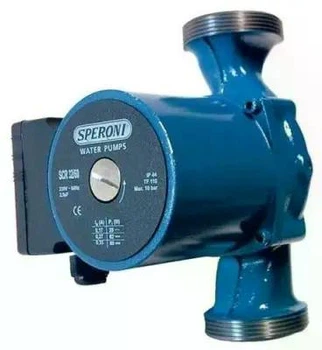 Циркуляційний насос SPERONI SCR 25/80-180 для систем опалення, 172 Вт, напір до 7,5 м, продуктивність до 6,5 м³/год, мокрий ротор, 3 швидкості