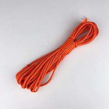 Шнур Reflective paracord світловідбивний 10м для плетіння ременів браслетів брелоків нашийників помаранчевий (79500024/С)