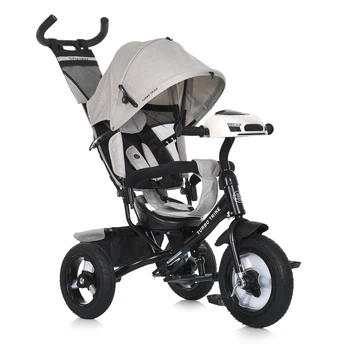 Велосипед трехколесный Turbo Trike с родительской ручкой со световыми эффектами бежевый (MT1006-12)