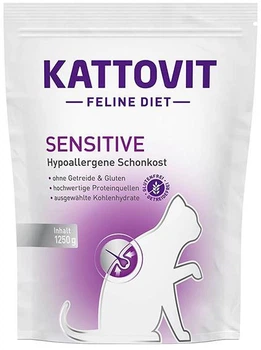 Сухий дієтичний корм для котів Kattovit Veterinary Sensitive при харчовій непереносимості, алергії та чутливому травленні 1.25 кг (4000158771469)