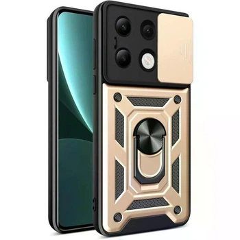 Протиударний броньований чохол із захистом камери для Xiaomi Redmi Note 13 Pro 4G Armor Case Keysion gold