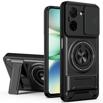 Ударопрочный чехол Camshield StandRing case для Xiaomi Redmi A5 / Poco C71 Black Без бренда