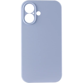 Силиконовый чехол Silicone Silk Full Camera Protective (AA) No Logo для iPhone 17 (Айфон 17 ), матовая накладка Soft Touch с полной защитой камеры, корпуса, мягкой подкладкой из микрофибры Lilac Blue
