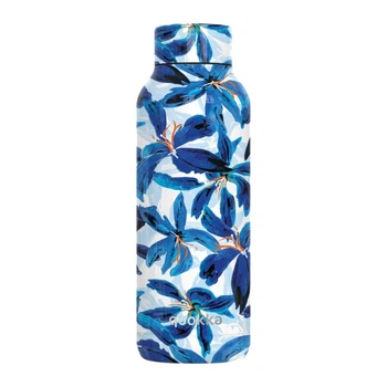 Термобутылка Quokka Solid нержавеющая сталь 510 ml Blue Hibiscus (12170)