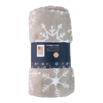 Плед праздничный Arti Casa микрофлань 150x200 см Beige (8711252568423_BEIGE)