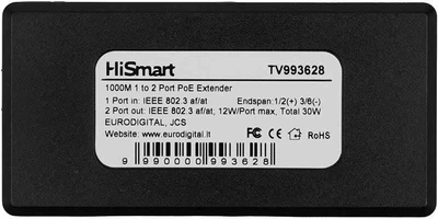PoE адаптер HiSmart 10/100/1000M 100 m 15W (TV993628)