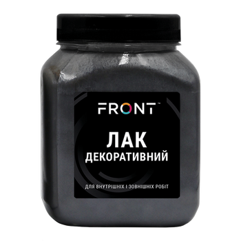 Лак декоративний Чорний перламутр FRONT (0,4 кг)