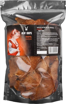 Чипси м'ясні зі свинини гострі Meat Chips 500 г