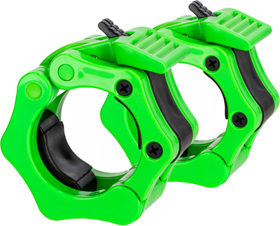 Замки для олимпийского грифа 4FIZJO Quick Release 2 шт 50 мм Зеленые (P-5907739317391)