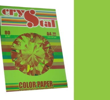 Папір А4/80 100арк неоновий Green 321 (зелений) CRYSTAL COLOR PAPER