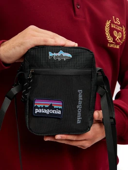 Сумка Patagonia, барсетка с шевроном Патагония, мессенджер через плечо с патчем, патч