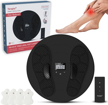 Массажер для ног TERAPIO Smart Circulation EMS TENS, электростимулятор кровообращения, устройство для снятия боли, отёков и усталости