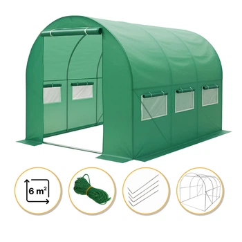 Садова теплиця парник LEOBRO Garden 6м2 Green (LB-G101-GRN)