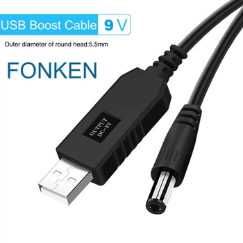 Кабель Fonken для роутера от павербанка - повышающий переходник USB - DC 9V DC 5.5x2.1mm / 1м