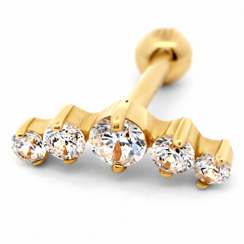 Серьга для хеликса из желтого золота (з40001)