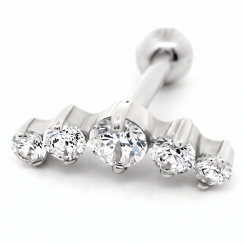 Серьга для хеликса из белого золота (з40001)