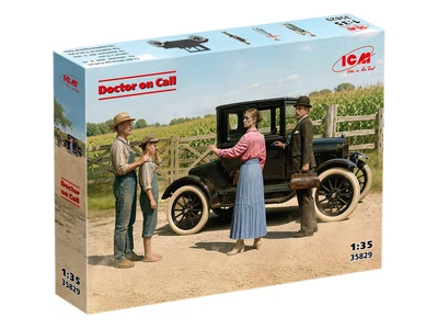 Збірна модель ICM автомобіль Model T Doctors Coupe “Лікар за викликом” – масштаб 1:35 (35829)