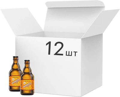 Saga Honey Lager світле міцне нефільтроване 0,33 л × 12