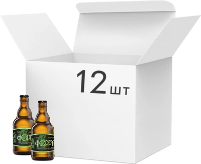 Упаковка пива Saga Hoppy Lager светлое нефильтрованное 4.9% 0.33 л x 12 шт (4820195891049)