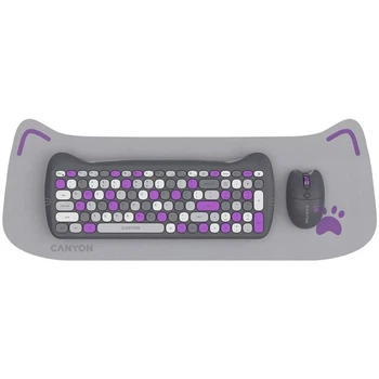 Комплект Canyon HSET-W6 Kitty Edition Wireless UA Violet (CNS-HSETW6VT) (346765)