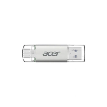 USB флеш накопитель Acer 64GB UT300 USB-A/Type-C 3.2 Silver (BL.9BWWA.589) (346790)
