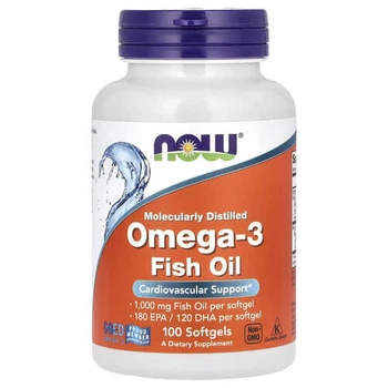 Омега-3 риб'ячий жир 1000 мг NOW FOODS Omega-3 Fish Oil 100 рідких капсул