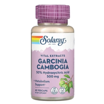Гарцинія Камбоджійська 500 мг Solaray Garcinia Cambogia 60 капсул