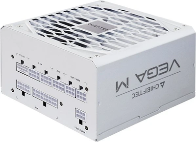 Блок живлення 750Вт Chieftec VEGA M White (ATX 3.1, 80 PLUS Gold, 135мм fully modular)