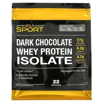 Протеин 100 % California Gold Nutrition Whey Protein Isolate 907 грамм Ваниль