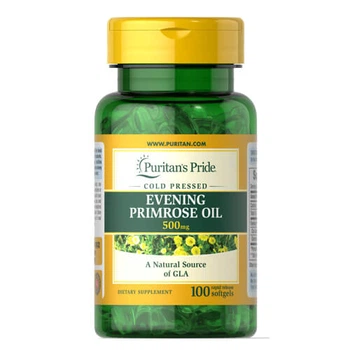 Масло примулы вечерней 500 мг Puritan's Pride Evening Primrose Oil with GLA 100 жидких капсул