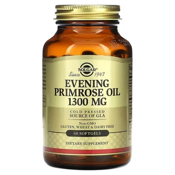 Масло примулы вечерней 1300 мг Solgar Evening Primrose Oil 60 мягких капсул